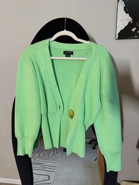 Urban Revivo Mint Green V-Neck Button Cardigan